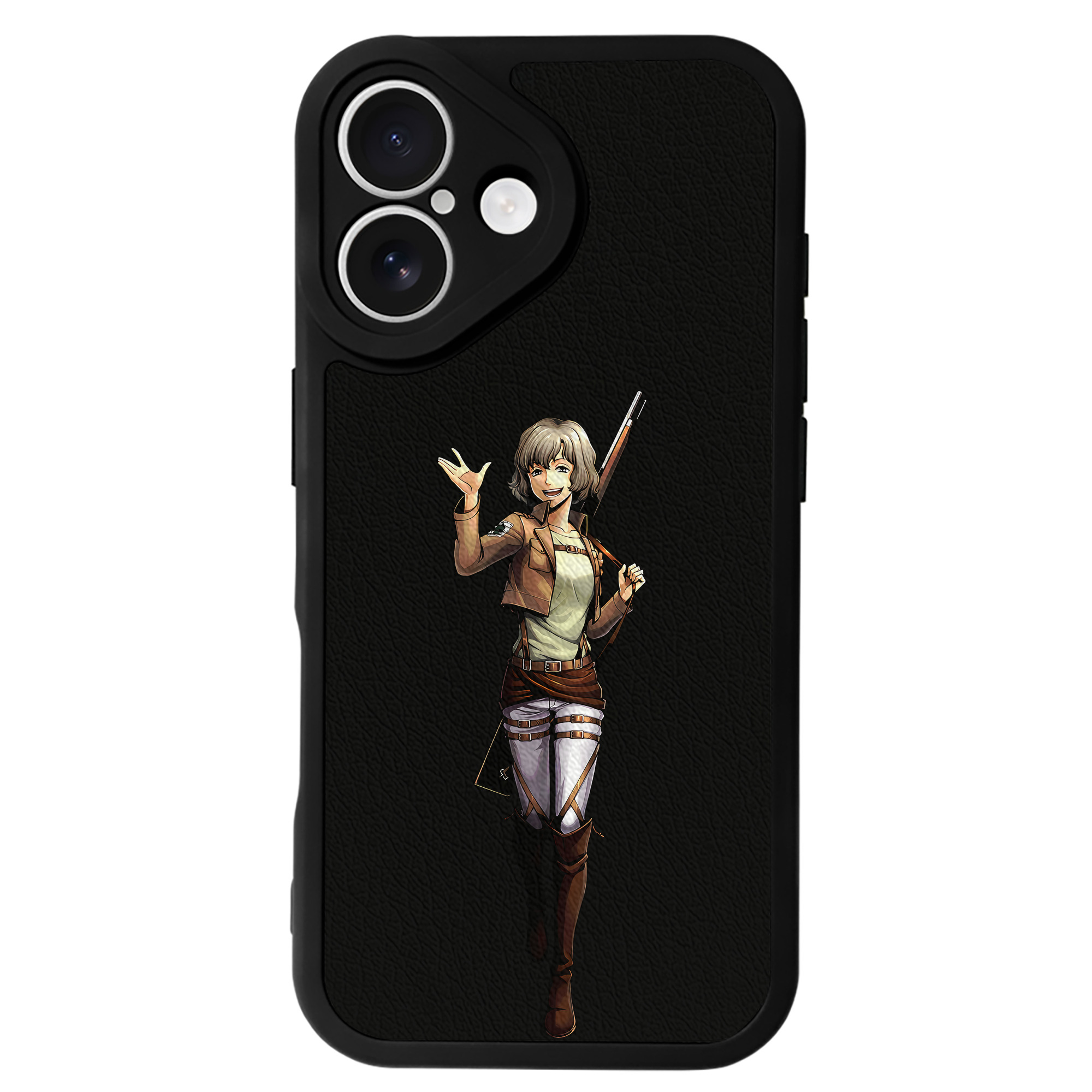 （画像用） 進撃の巨人 ヒツチ Attack on Titan Hitch 【iPhone 16シリーズ対応】シリコンスマホケース（レザー調） 材質：シリコン